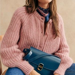 Sezane Emilie sweater size xxs in mottled pink